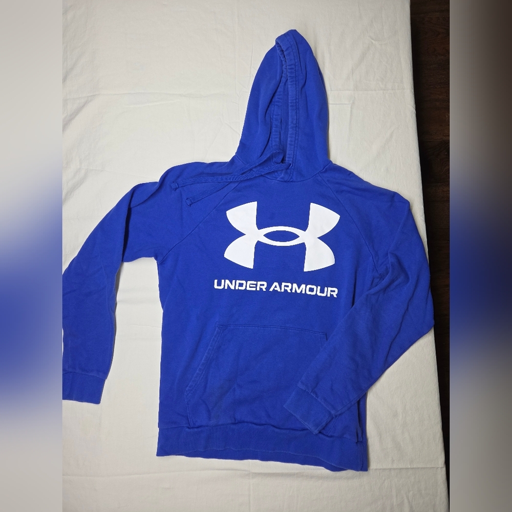 Under Armour Royal Blue Pullover with White Logo Womens Medium